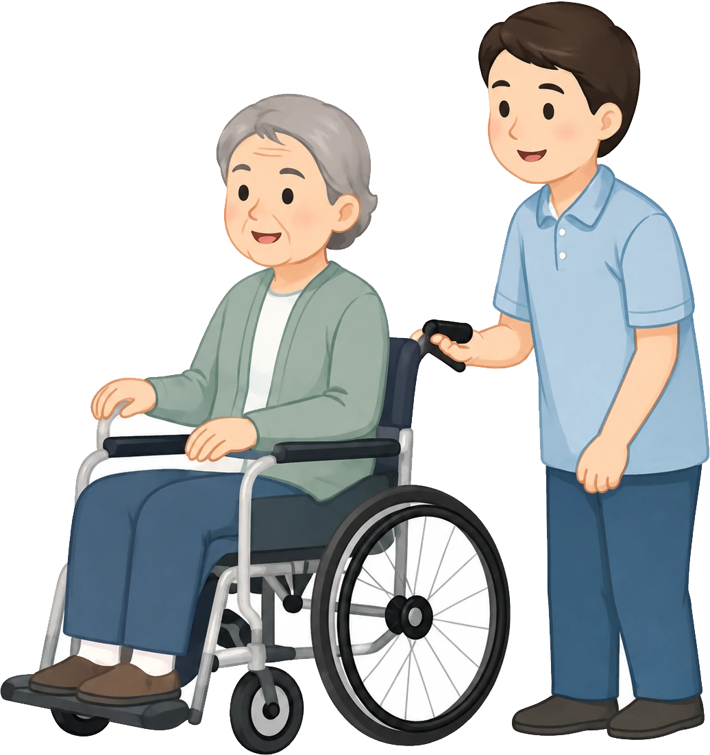 車椅子で移動する方